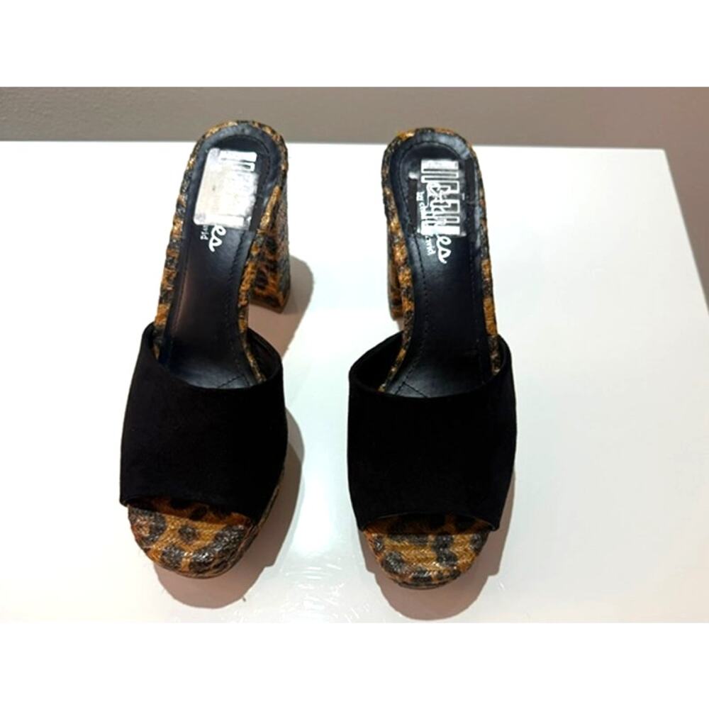 Charles by Charles David "Myles" Leopard Platform Mule Sandals. Size 7.5